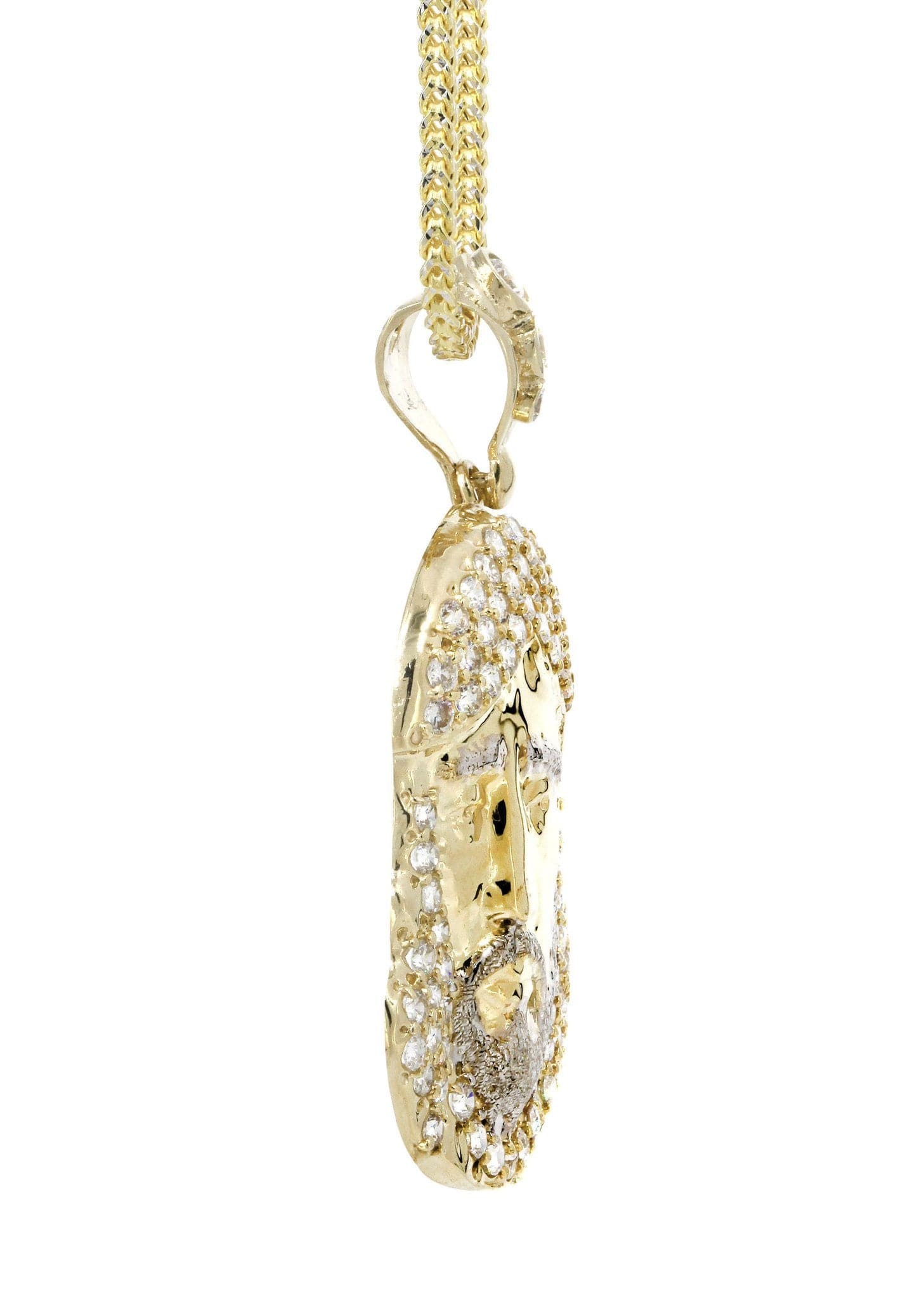 Yellow Jesus Chain 10K Yellow Gold Jesus Piece Chain | Appx. 18.7 Grams - Frost